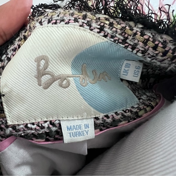 Boden Tweed Multicolor  3/4 Sleeve Blazer Size US 6 - Picture 4 of 9